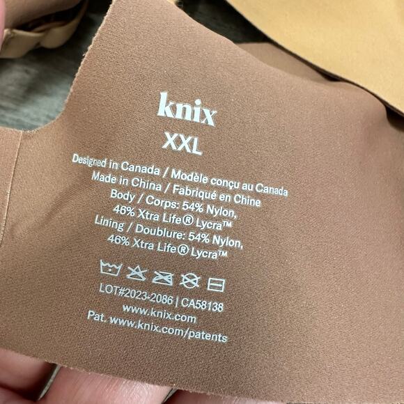Knix Revolution V-Neck Bra Beige XXL - Picture 4 of 4